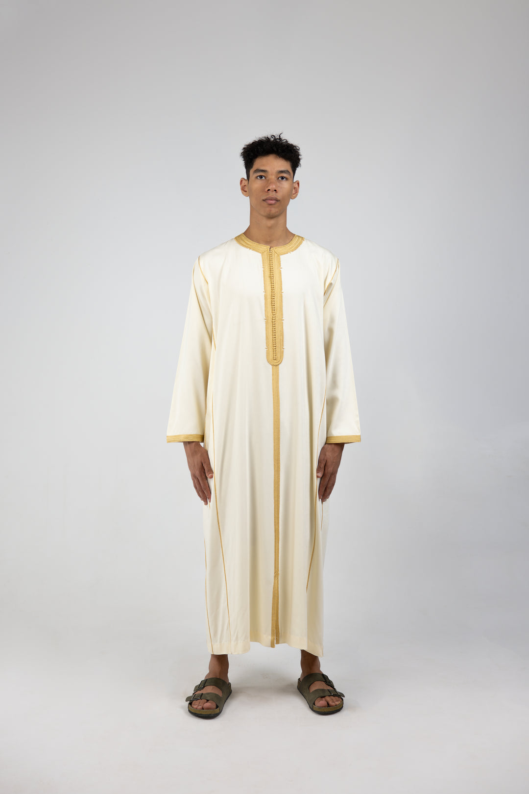 Caftan Men Fes Classic White Gold